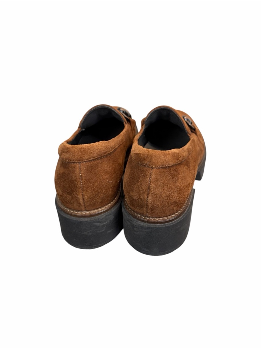 Softwaves Brown Suede Chunky Loafers Platform Lug Sole Horsebit EU 39 - Picture 8 of 11